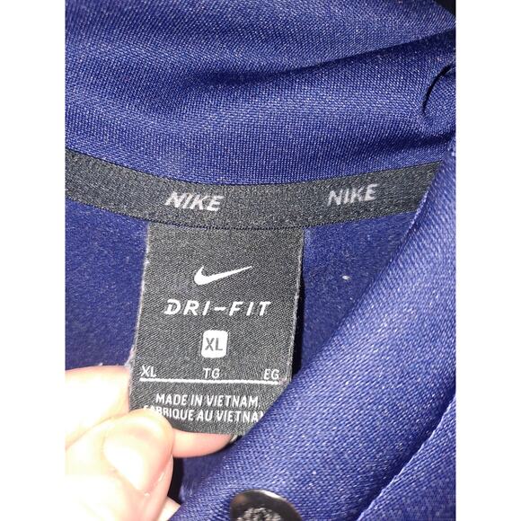 Nike Dry-Fit Blue Hoodie Sweatshirt with White Camo‎ Swoosh Size XL - Picture 5 of 9